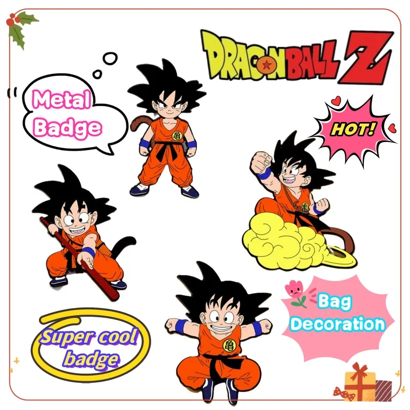 لعبة دراغون بول سون جوكو عالية اللون قيمة جديدة الإبداعية شارة معدنية الرسوم المتحركة الملابس الطرفية بروش كل مباراة حقيبة الديكور هدية