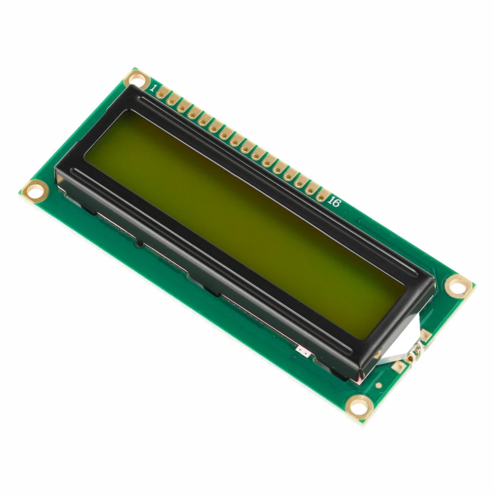 Módulo de exibição 1602LCD 5V Tela verde 16x2 caracteres caracteres pretos Placa de exibição LCD Adaptador IIC/I2C para Arduino
