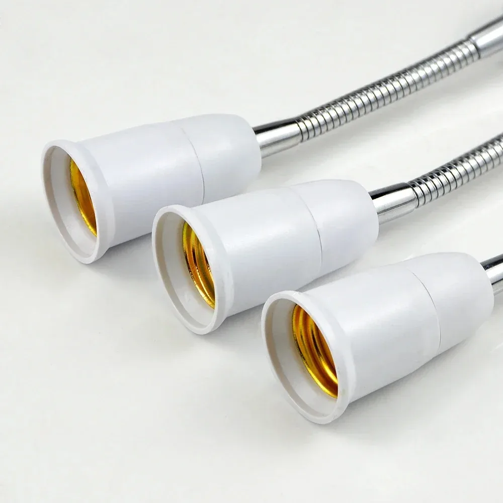 20CM 30CM E26/E27 Light Socket Extender Adapter E26 to E26 Socket Extender Bendable Flexible Adjustable Extension Lamp Base