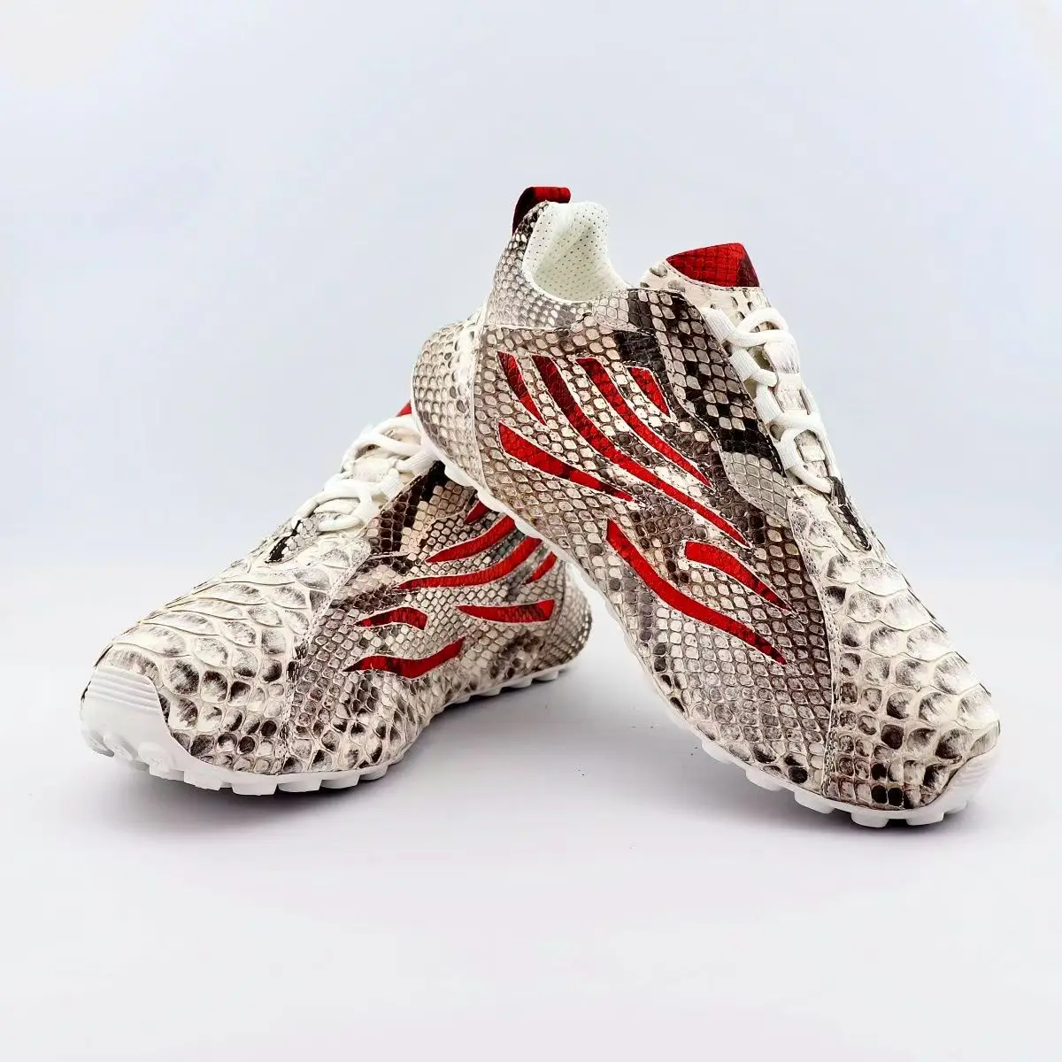 2026 new arrival Fashion Python skin causal shoes men,male Genuine leather sneakers pdd561
