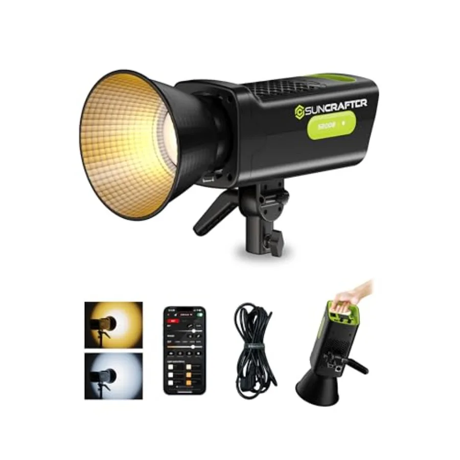 

【New model】200W/310W Max COB LED Light 2700K-6500K Bi-Color 46 000 Lux@1m. Outperforms Neewer RGB with CRI96+/TLCI99+ and Smart
