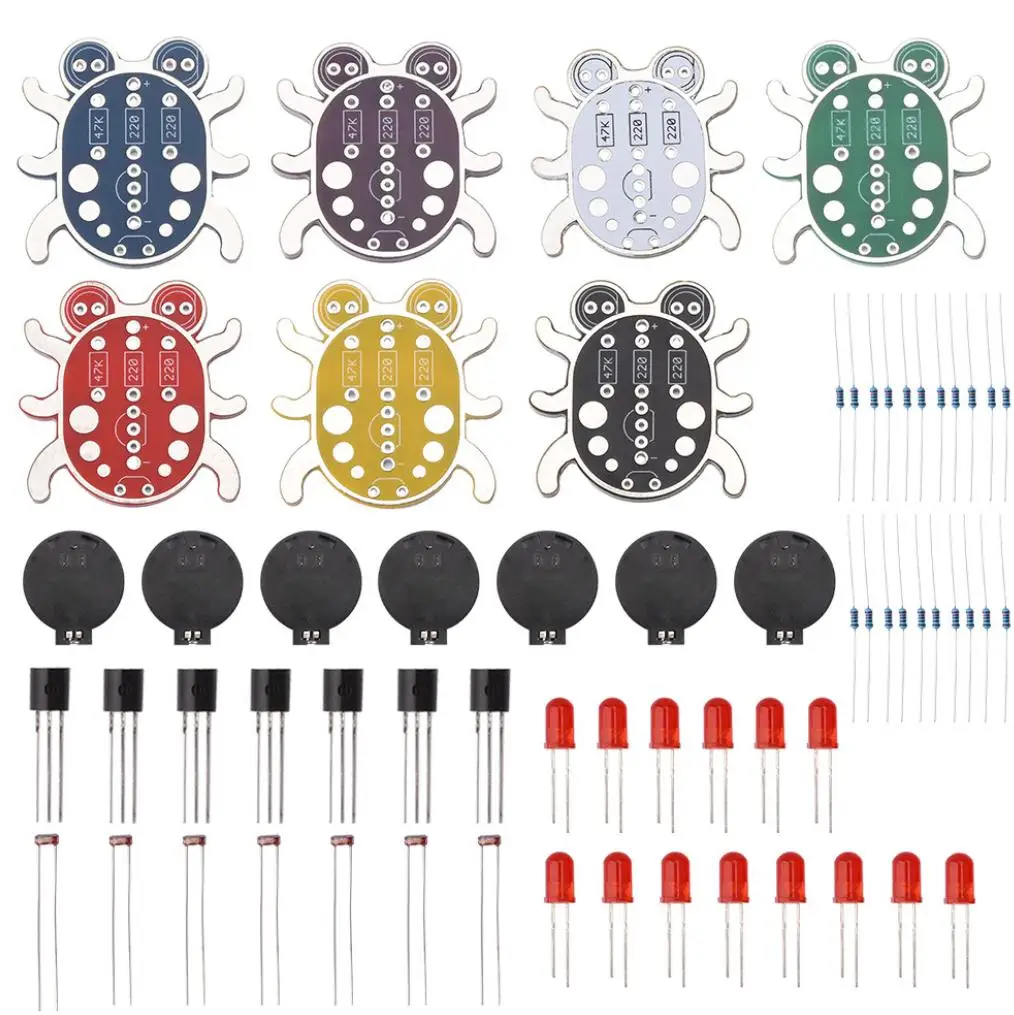 Weevil Eye Electronic DIY Soldering Kit Photosensitive LED Light Beginner Friendly Set for Home Learning Hobby Project