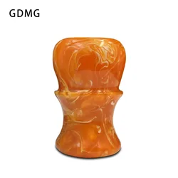 GDMG-brocha de afeitar para hombre, mango de vidrio ámbar naranja, hecho a mano, herramientas de limpieza de barba, herramienta para el cuidado de la barba