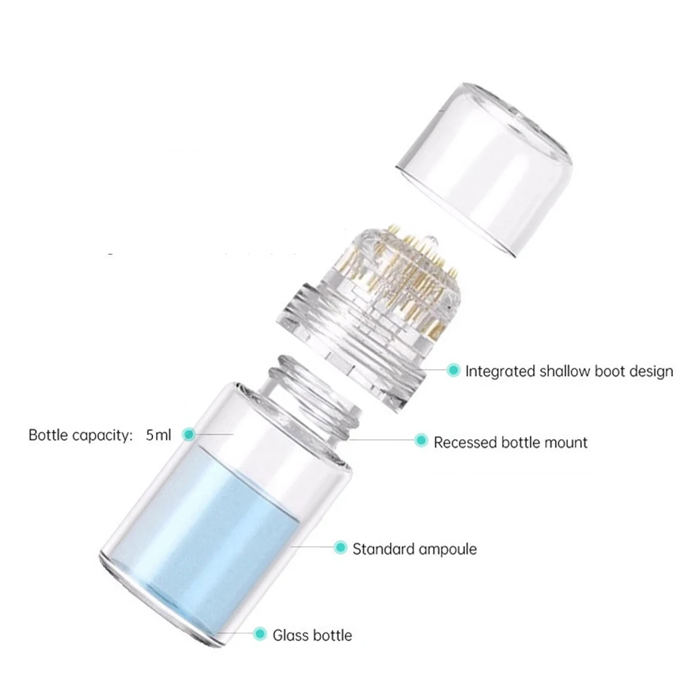 Dermastamp de 20 pinos 0.2mm para Microagulhamento, Microagulhas, Caneta de Microagulhas para Cuidados com a Pele e Ferramenta Capilar