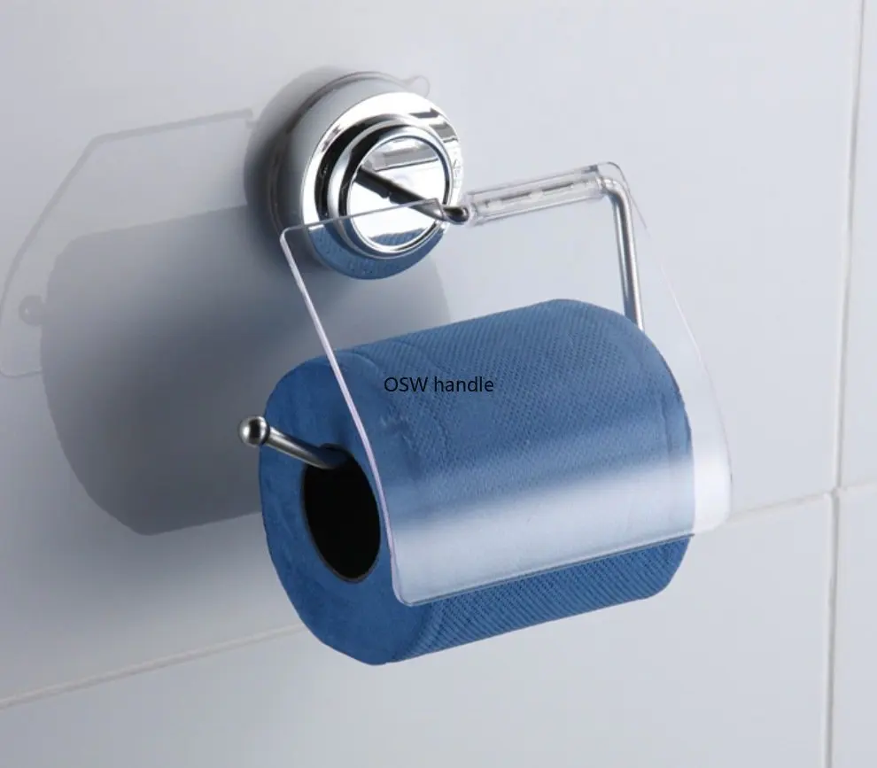 Modern Vacuum Suction Cup Toilet Paper Holder Removable Bracket for Bathroom Kitchen Stainless steel paper towel holder