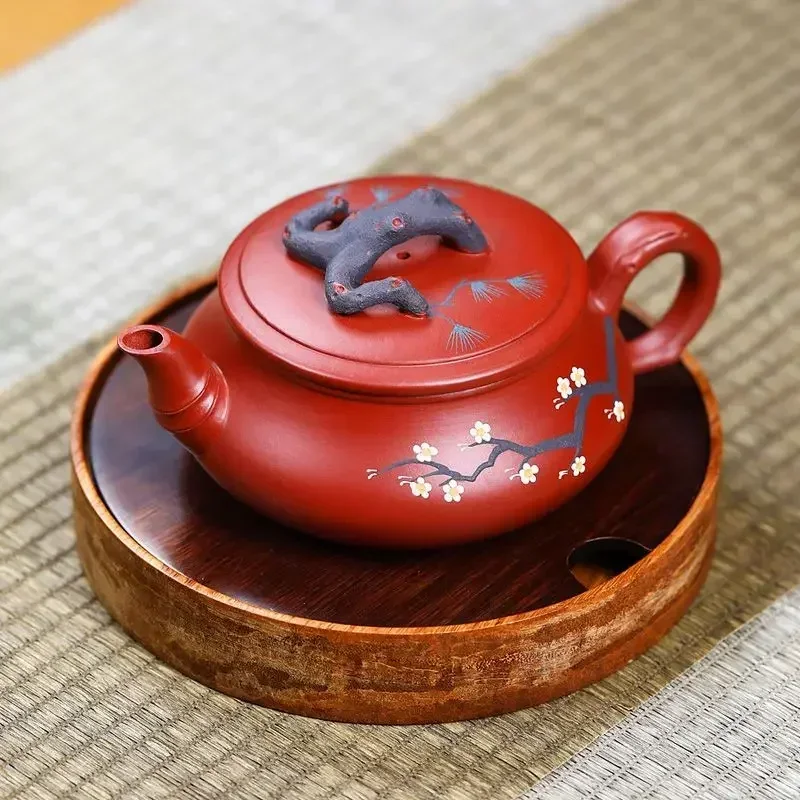 

Yixing Purple Clay Teapots Raw Ore Dahongpao Stone Scoop Tea Pot Home Zisha Filter Kettle Tea Set