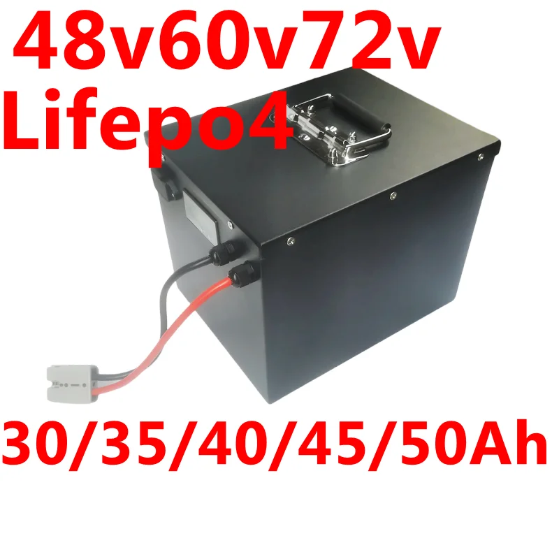 Rechargeable T type 48V 60V 72V 35Ah 40Ah 45Ah 50Ah Lithium Lifepo4 Battery for Scooter E-bilke Bicycles+5A Charger