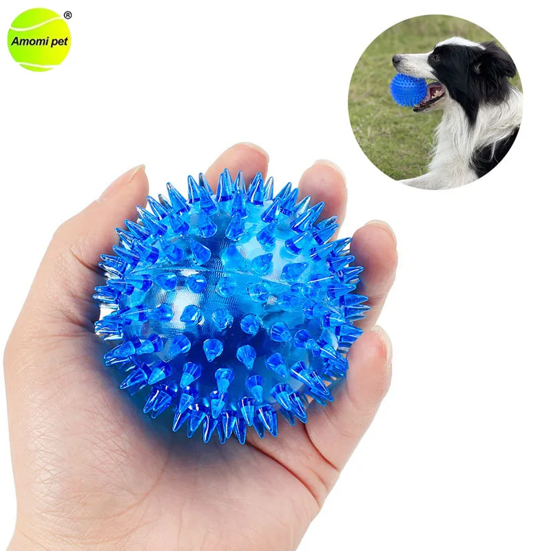 

Pet Dog Toy Squeaky Tooth Cleaning TPR Training Toys Puppy Dogs Interactive Chewing Thorn Ball Toy Balls Dog Accessories