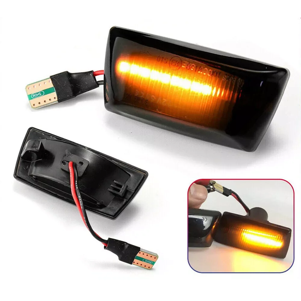 2pcs Dynamic Side Indicator LED Repeater Turn Signal Marker Light Lamp For Opel Adam Astra H GTC VXR Corsa D For Holden Barina