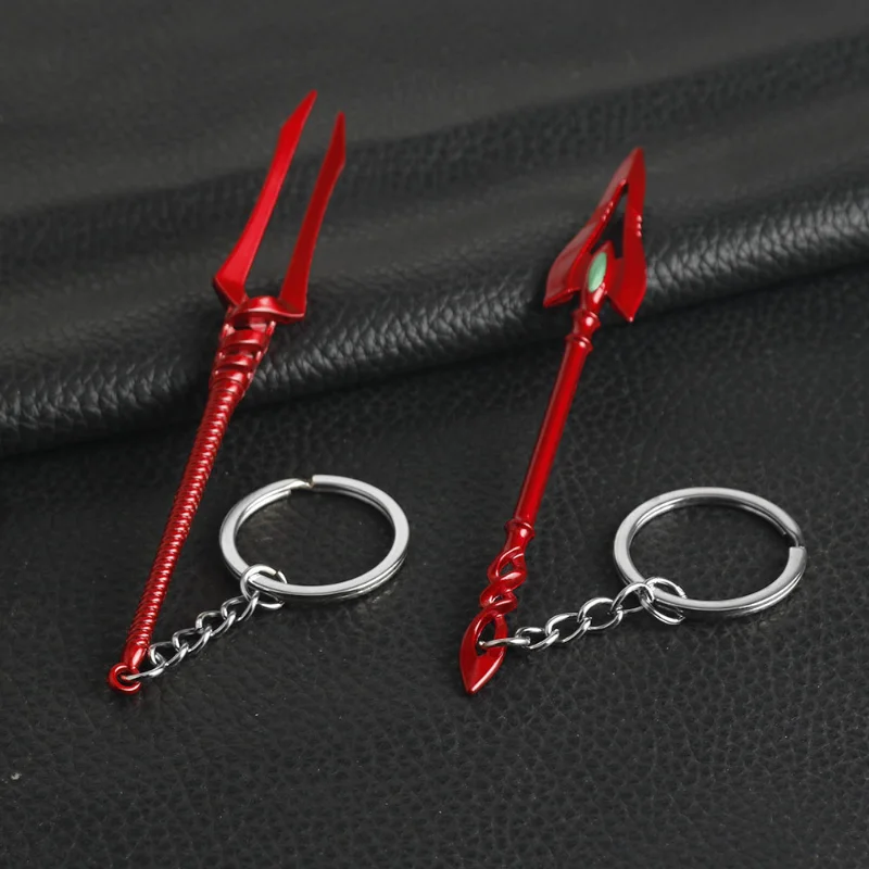 EVANGELION إيفا 01 الرمح من لونجينوس المفاتيح للنساء الرجال الرمح من كاسيوس مشبك Keyrings تأثيري لعبة مجوهرات اكسسوارات هدية