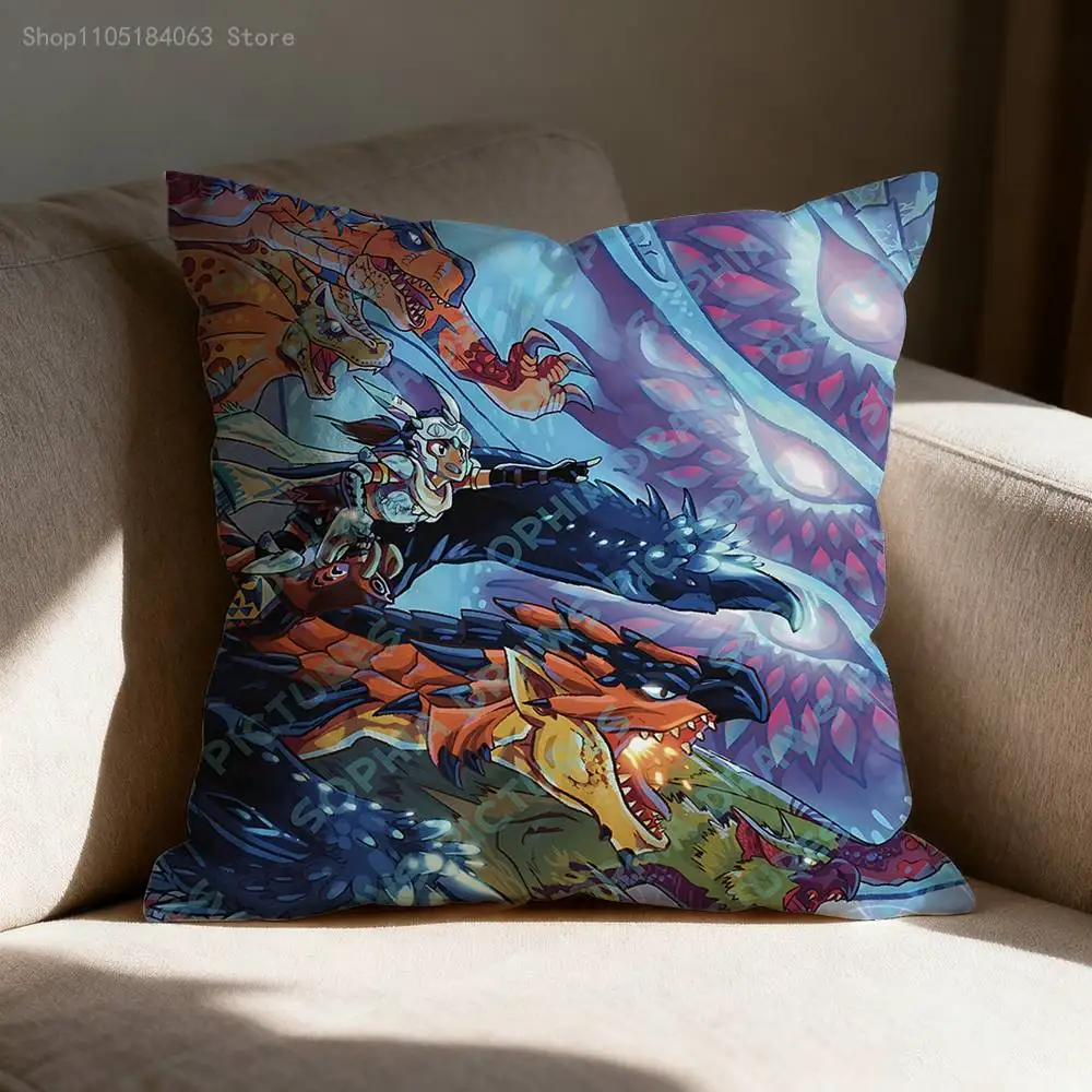 Picture 5: Rathalos Nargacuga M-Monster H-Hunter Pillow Case For Sofa Decor Car Office Room Printing Cushion Cover Decoration and Protector