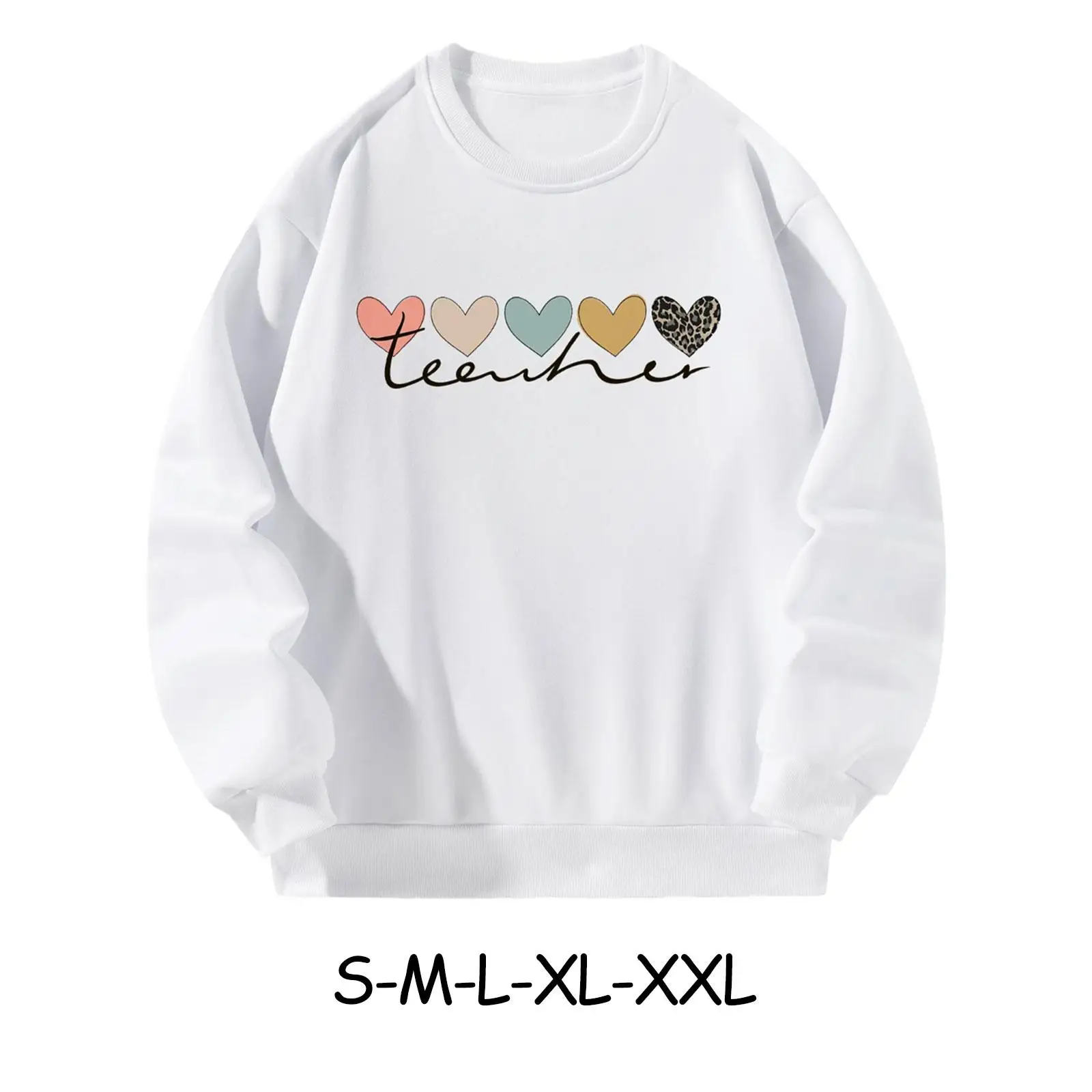 

Women Crewneck Sweatshirt Casual White Oversized for Sports Spring Going Out