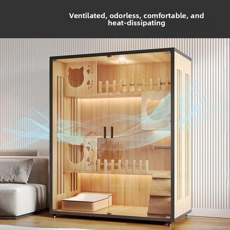 Luxury Wooden Cat Villa 2