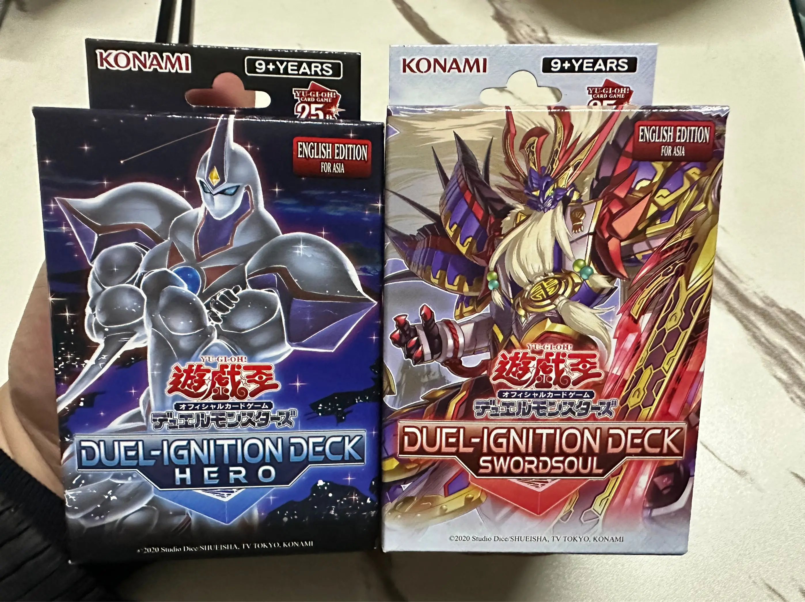 2Pcs Yugioh Duel Monsters Duel Ignition Deck Swordsoul Hero DI01 DI02 Asian English Collection Sealed Booster Box