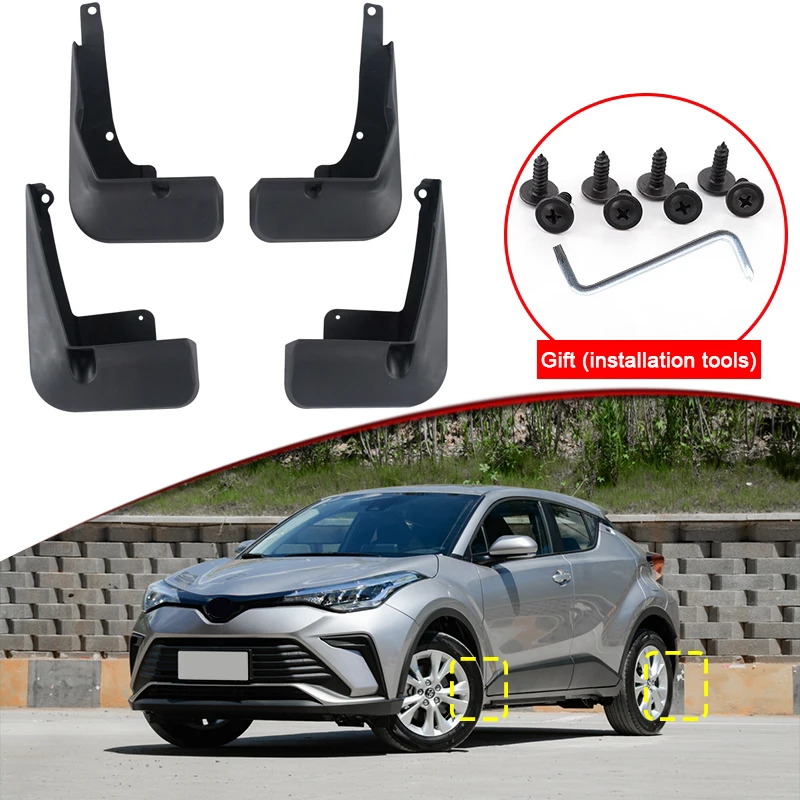 

Car Styling For Toyota C-HR CHR AX10 2017-2023 ABS Car Mud Flaps Splash Guard Mudguards MudFlaps Front Rear Fender Accessories