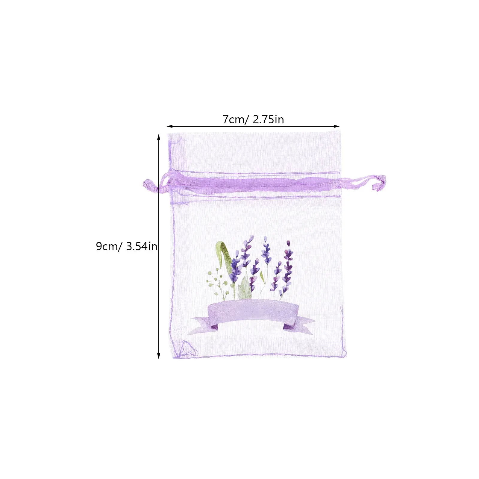 20Pcs Drawstring Sachet Bags Empty Lavender Pouches Breathable Mesh Gauze for Rose Petals Dried Flowers Jewelry Drawer Closet