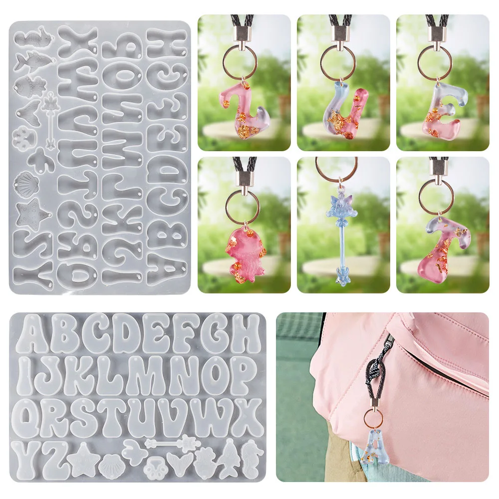 

Alphabet Epoxy Resin Silicone Mold Letter Number Mould DIY Keychain Earring Pendant Epoxy Resin Jewelry Crafts Casting Mold