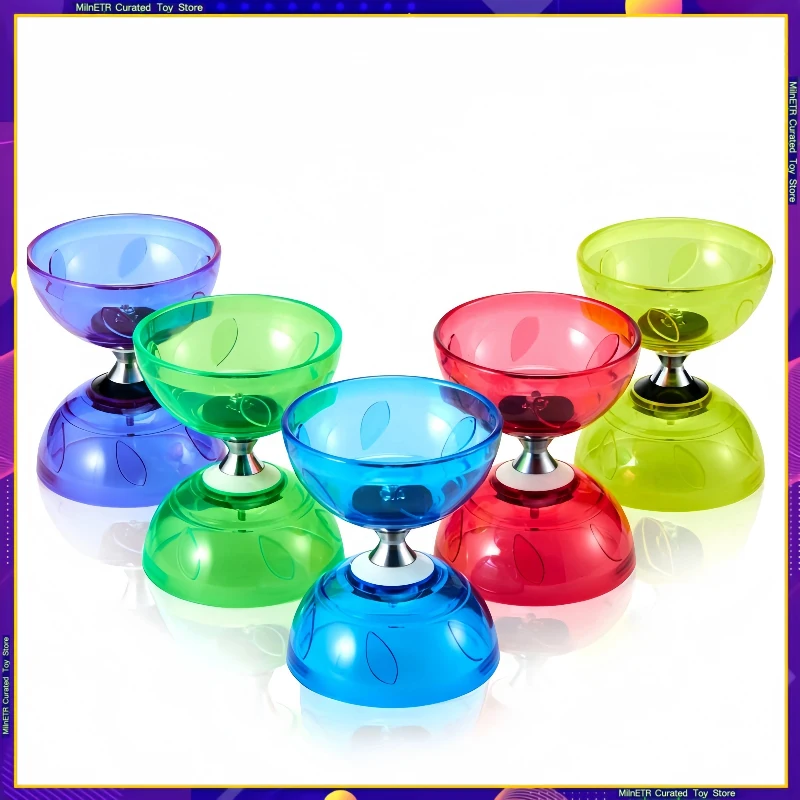 Roulements en caoutchouc souple Transparent pour enfants débutants, avec arbres actifs, accessoires de jouets de sport Kongzhu Diabolo à Double hachage