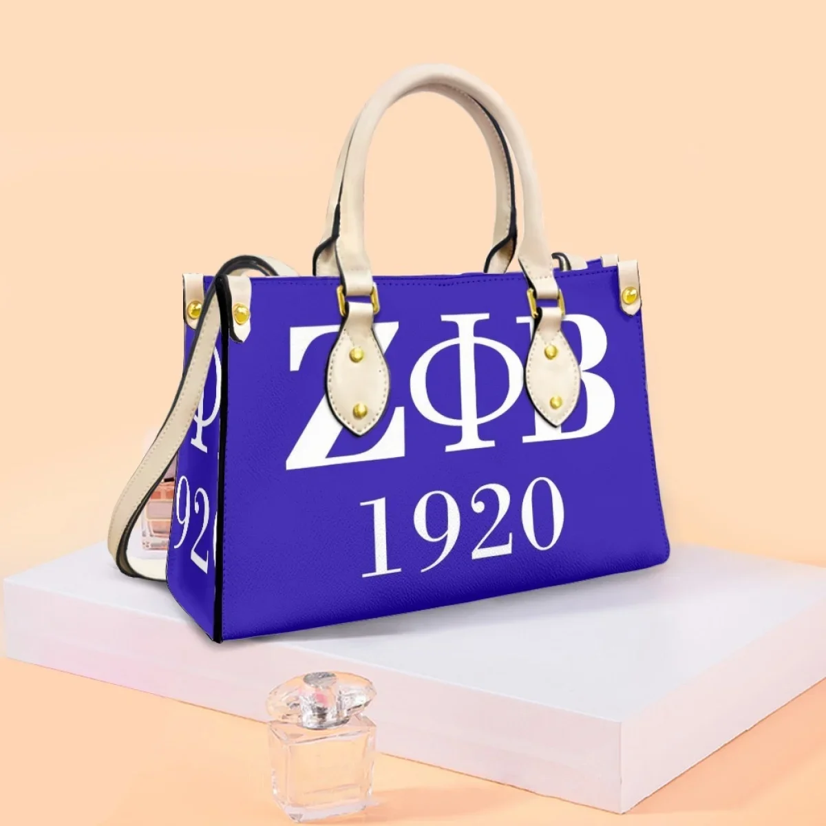 Elegante manico superiore Vintage Small Totes Zeta Phi Beta fraternità regalo elegante in pelle nuova borsa a tracolla per pendolari all'aperto regalo