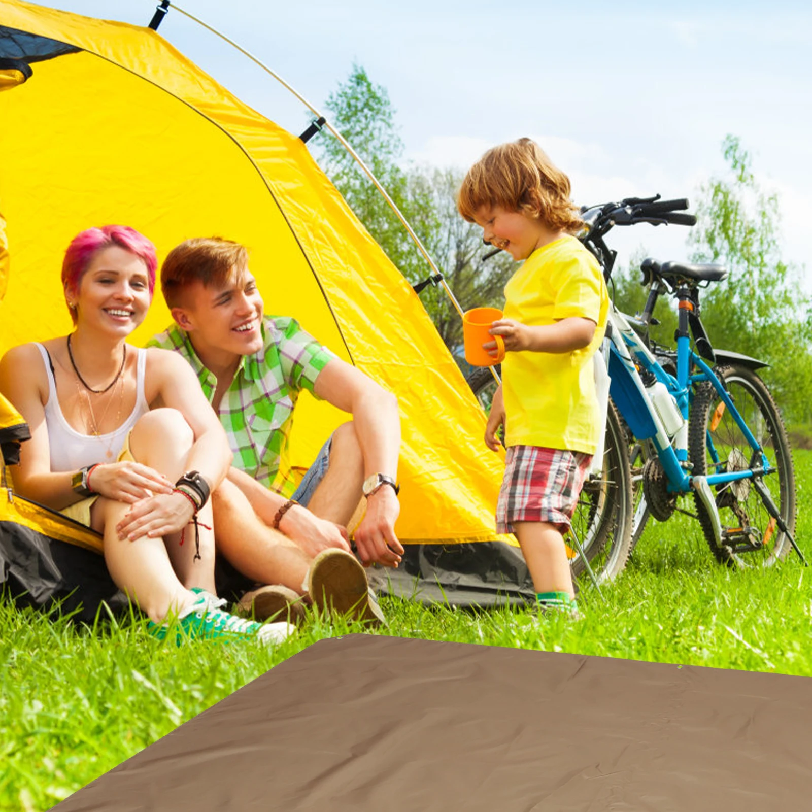 

Camping Pad Sky Curtain Picnic Mat Blanket Blankets Waterproof Inflatable Brown Outdoor Cushion Travel