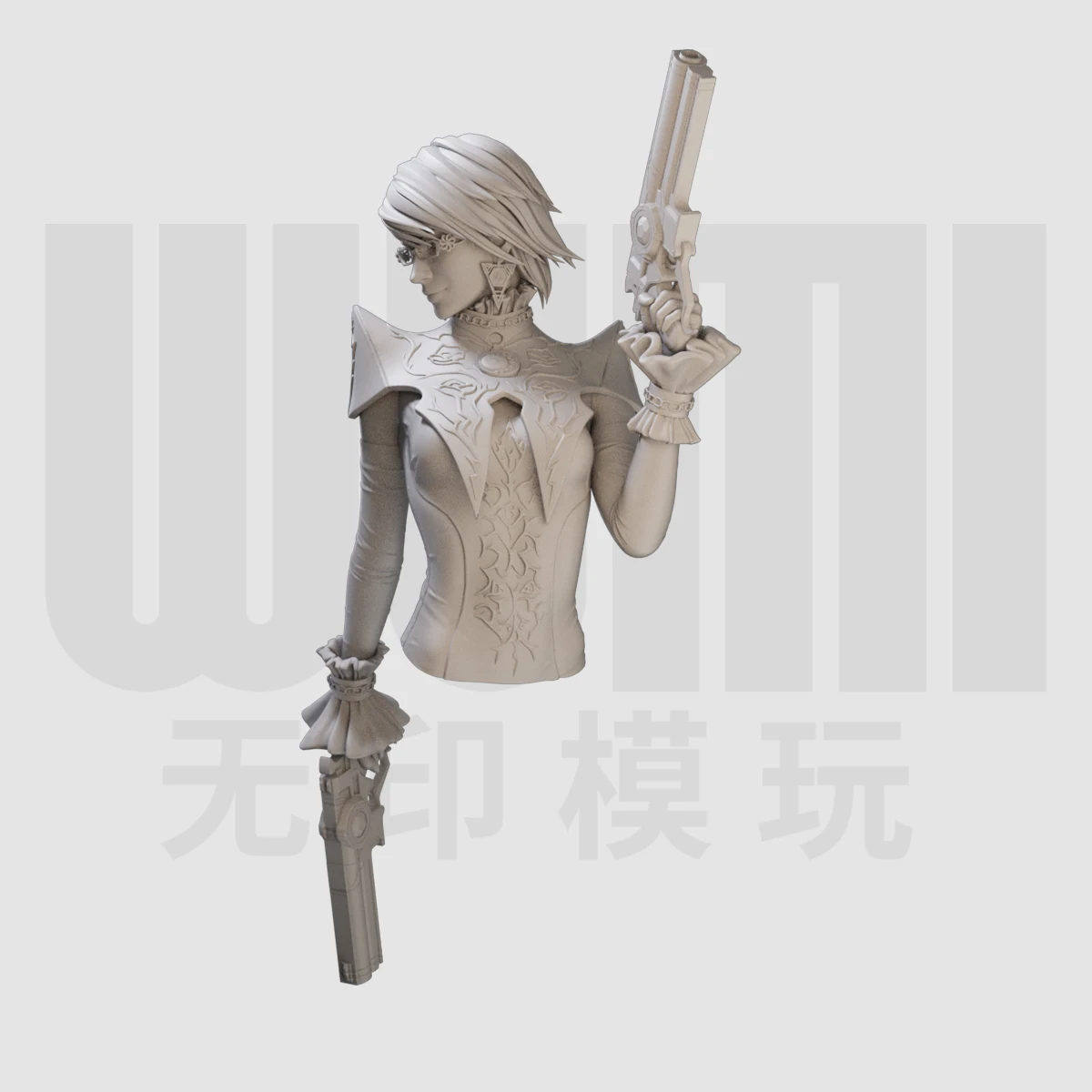 

1/10 Beiyunita bust GK resin white mold figure model