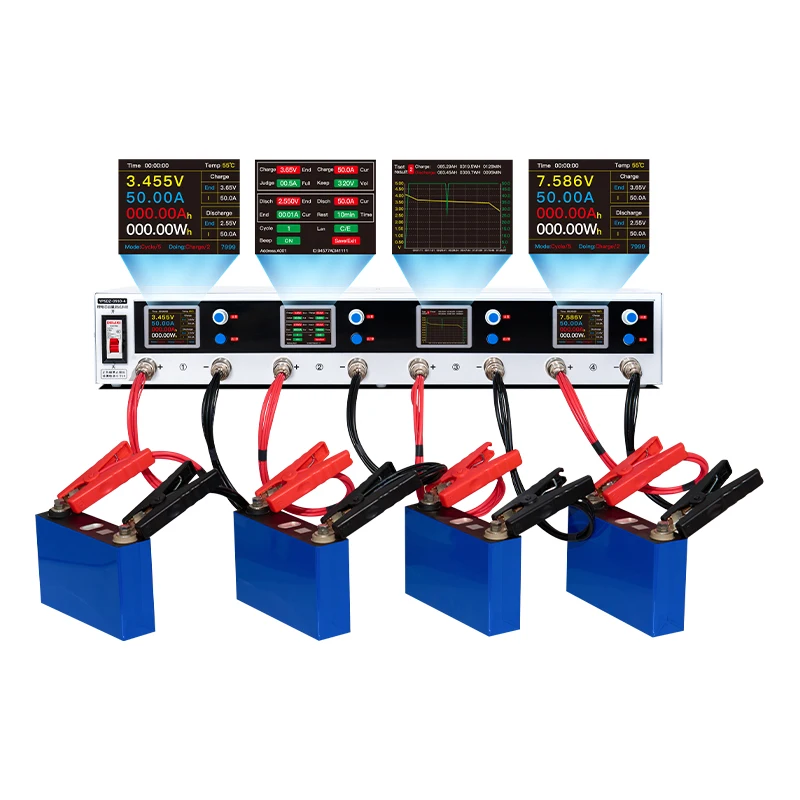 YPSDZ-0550-4 4 channel 5V50A lithium battery capacity tester charge discharge detector battery pack Voltage balancing instrument