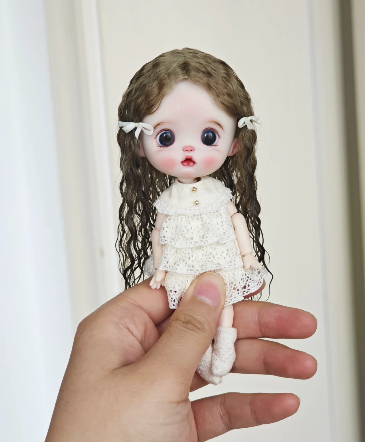 

Волосы для куклы OB11, парик с жесткой головкой, 5-6 "14,5 см, парик по окружности головы, волосы в стиле Micro-roll, кукла BJD, мохеровый, бесплатная доставка