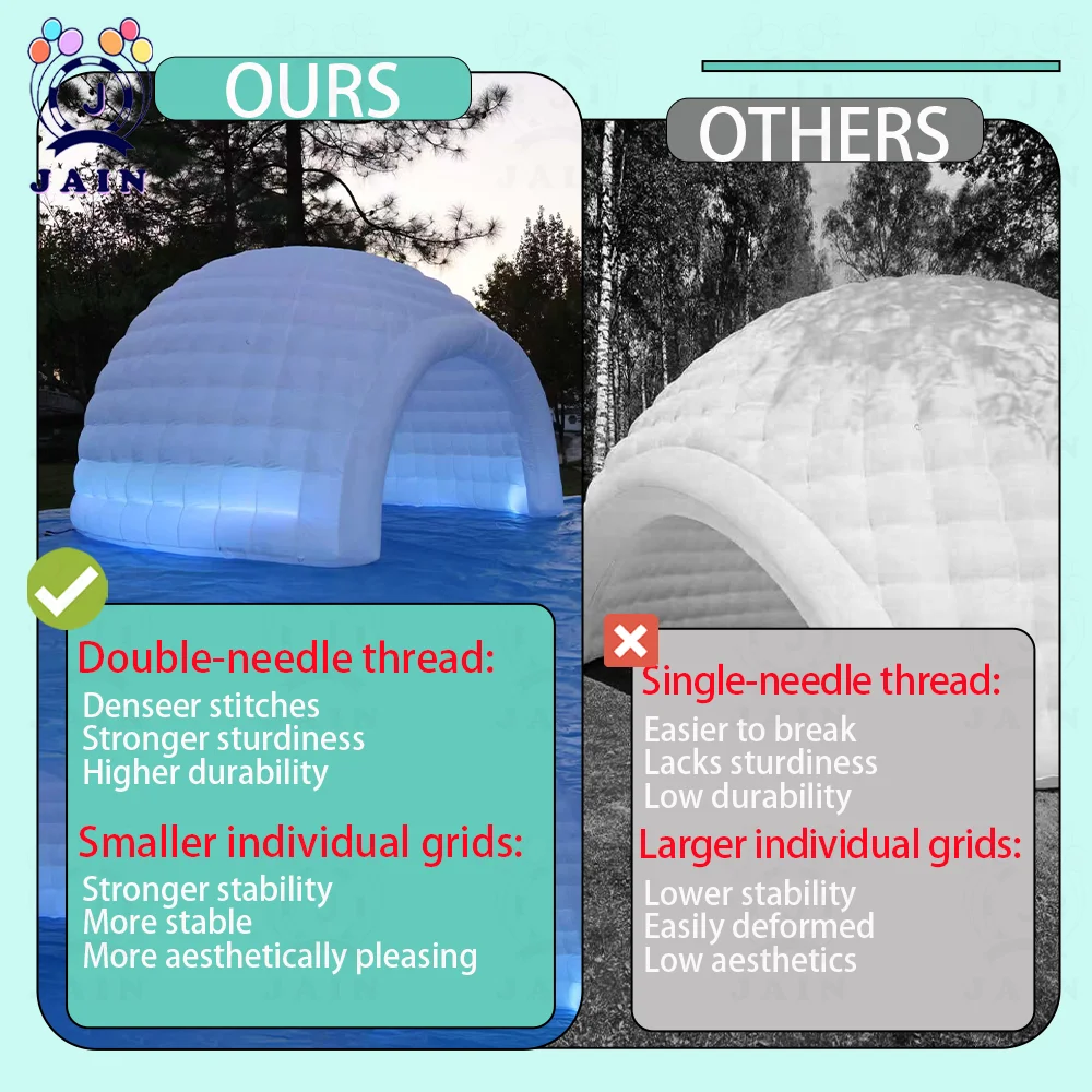 15/20/22/28FT Bar House Inflatable Dome Tent Igloo Disco Camping Party Tent Igloo Tent Outdoor Inflatable Cube Tent With Blower