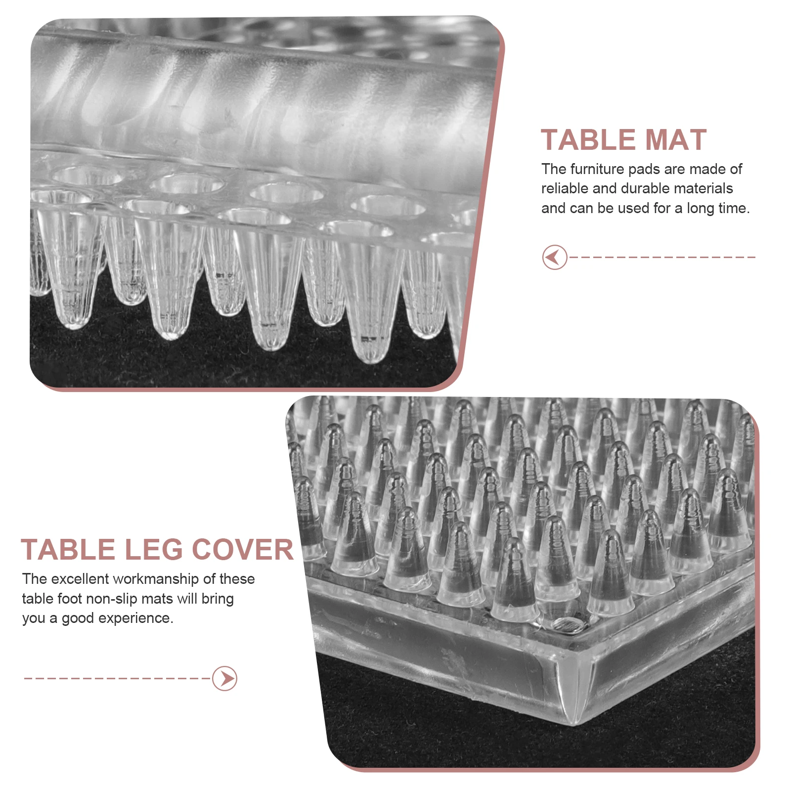 

4 Pcs Furniture Anti-mobile Foot Pad Office Sofa Feet Protectors Plastic Antislip Pads
