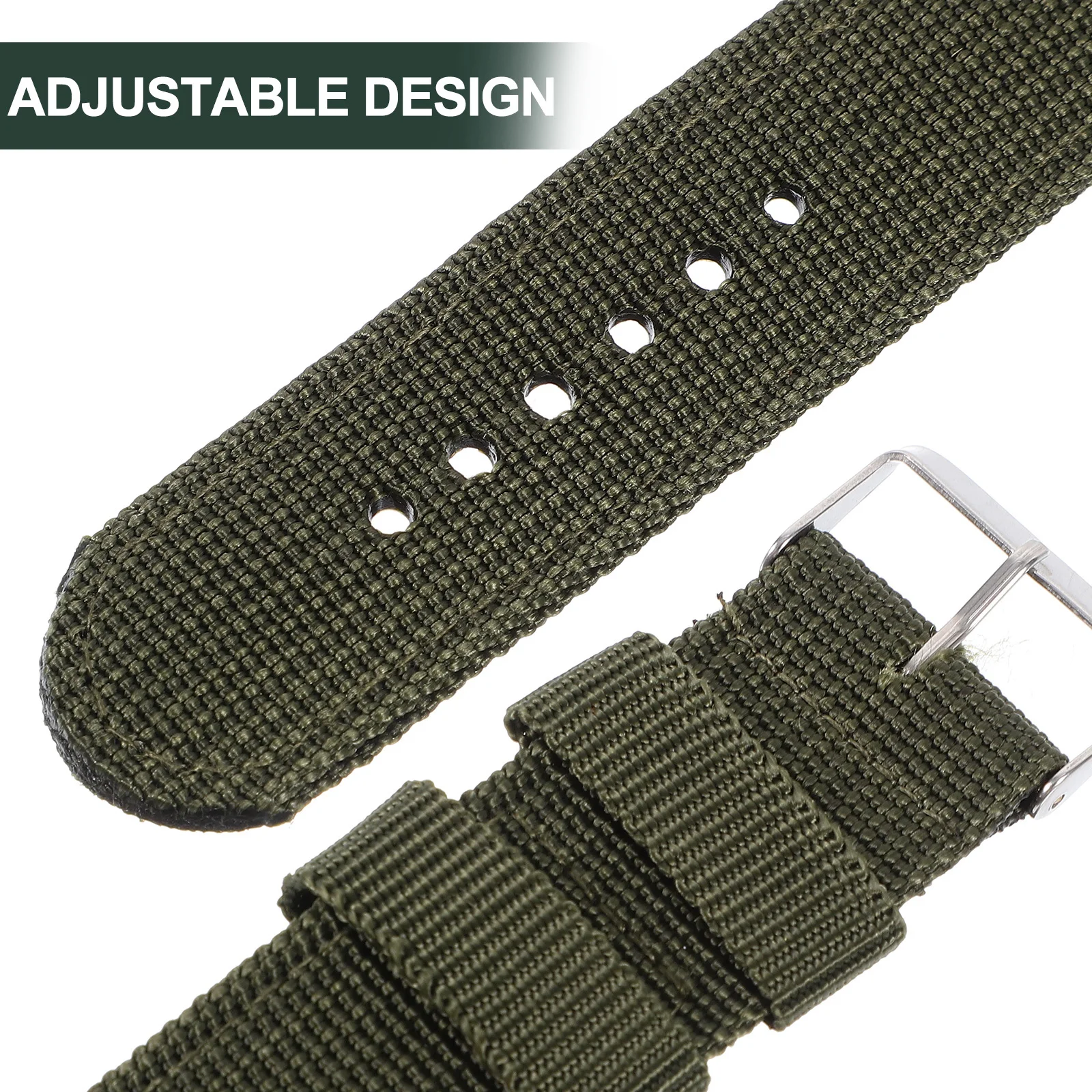 Stylish Men Quartz Watch Army Green Woven Nylon Male Wristwatch Fashionable Graduation Birthday Christmas Gift