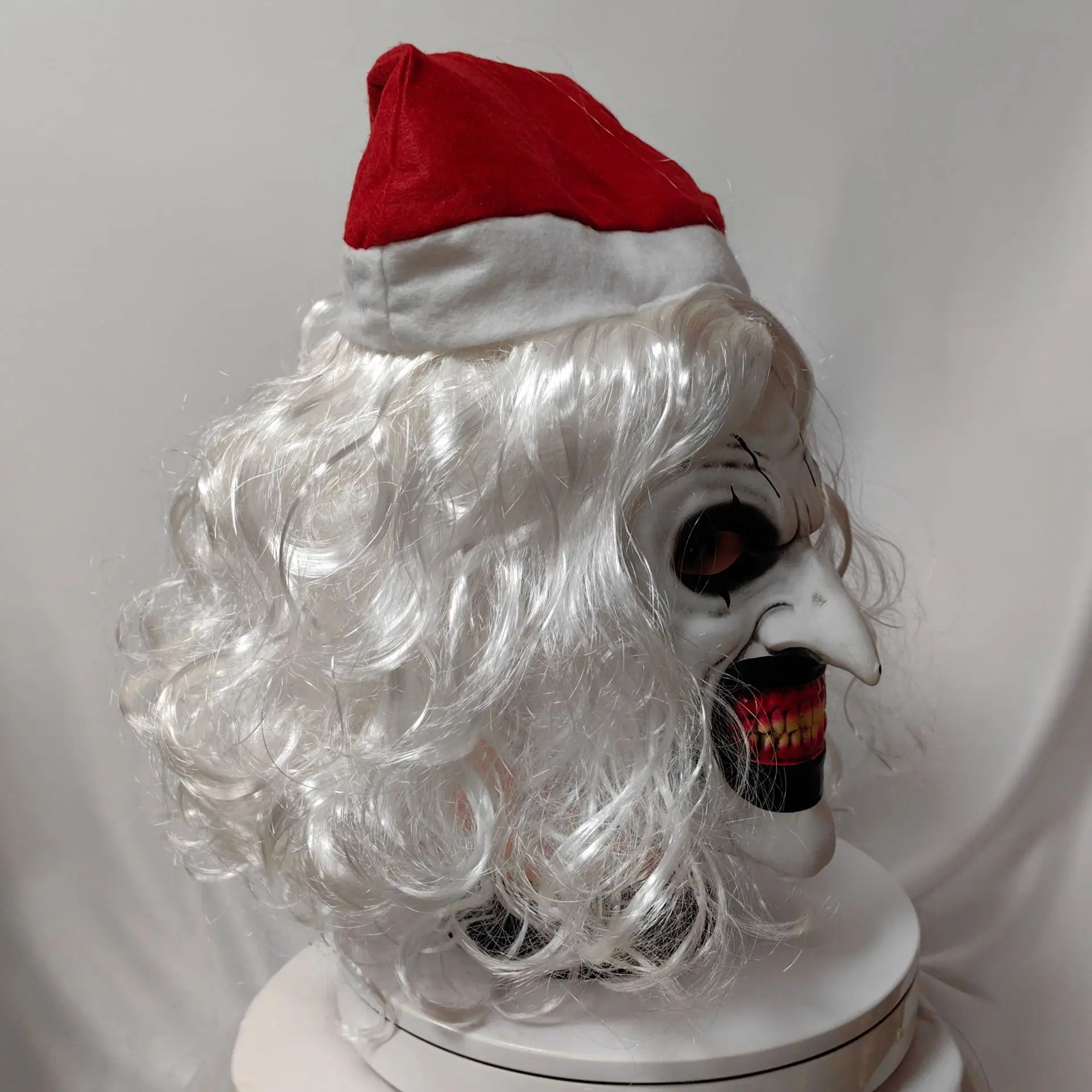 2024 Halloween Horror Role-play Soul Broken Clown Mask Movie Terrifier Joker Head Cover Latex Christmas Scary Props Cosplay