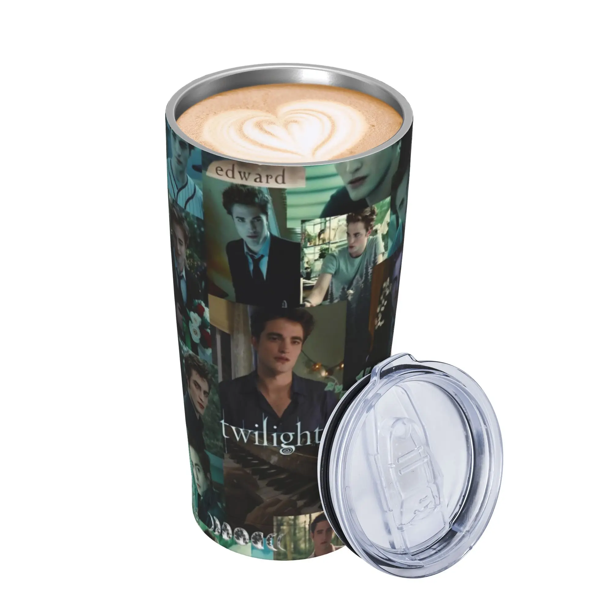 Edwards Cullen  Tumbler Vacuum Insulated  Thermal Cup with Lid Straw Car Mugs Spill Proof 20oz