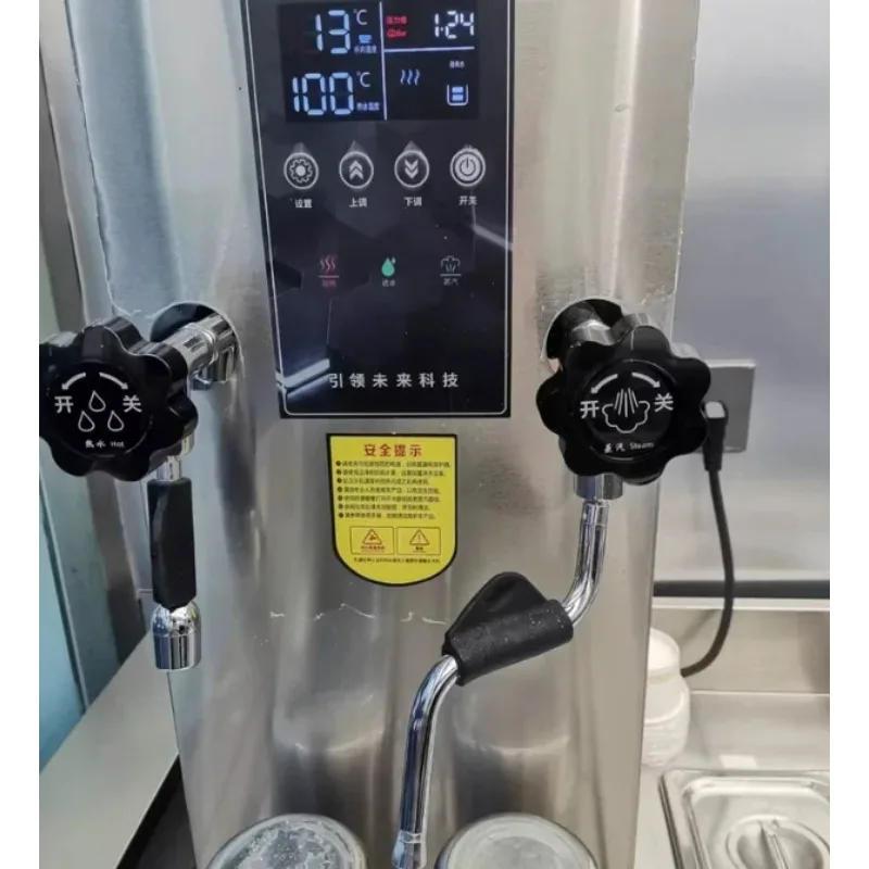 【Le più venduto】Macchina elettrica per acqua bollente da 12 litri Montalatte commerciale Acqua bollente a vapore Macchina per schiuma di latte a doppio scopo Mach