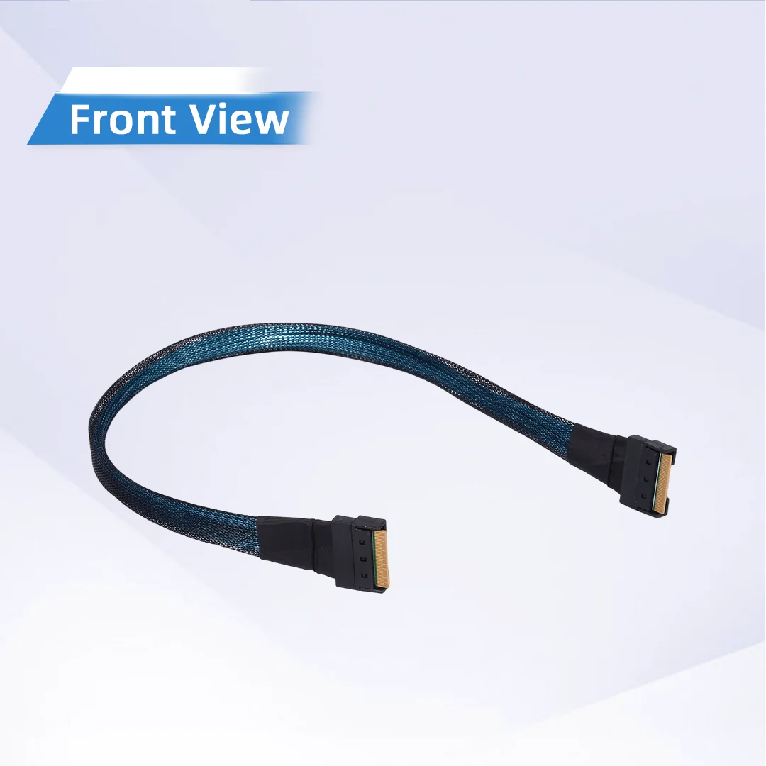 ADT-Link SlimSAS MCIO/SFF-8654 8i to 8i Server High-Speed Cable PCIe 4.0 x8 128G/bps PCIE 4.0 x4+x4 Supports Split OCuLink/U.2