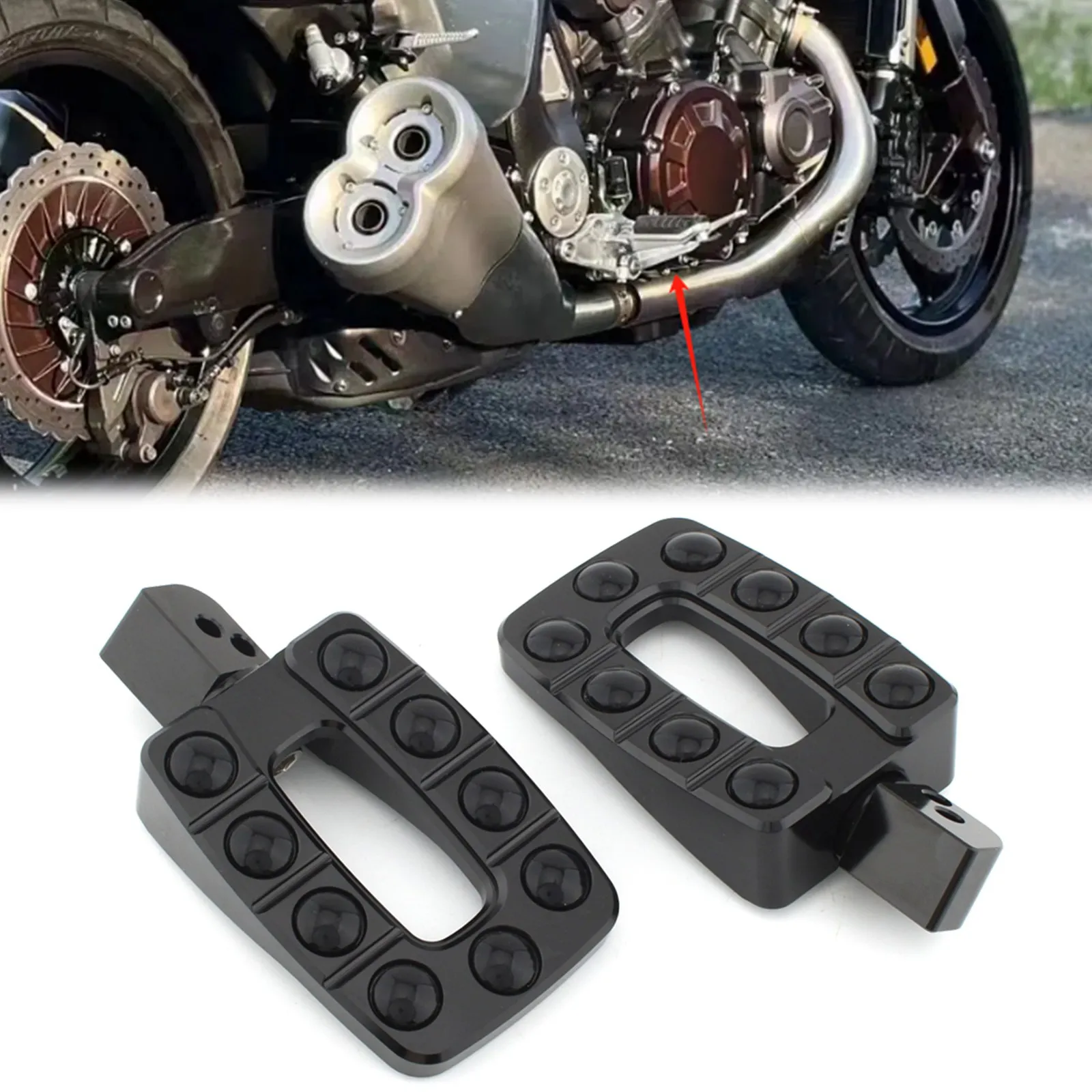 

Motorcycle Front Driver Foot Peg Front Footrest Foot Pedal Non-slip For Yamaha YZF R6 R1 FZ6/S FAZER XJ1200