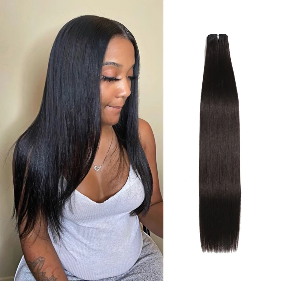 

Наборы синтетических волос 26 дюймов, прямые, мягкие, для наращивания, цвет Piano Blonde Ombre Brown, натуральные, 100 г, для пришивания