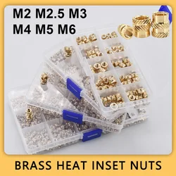 M2 M2.5 M3 M4 M5 M6 Copper Insert Nut Metric Threaded Brass Double Twill Knurled Heating Injection Inserts Nuts 3d Printing Kit