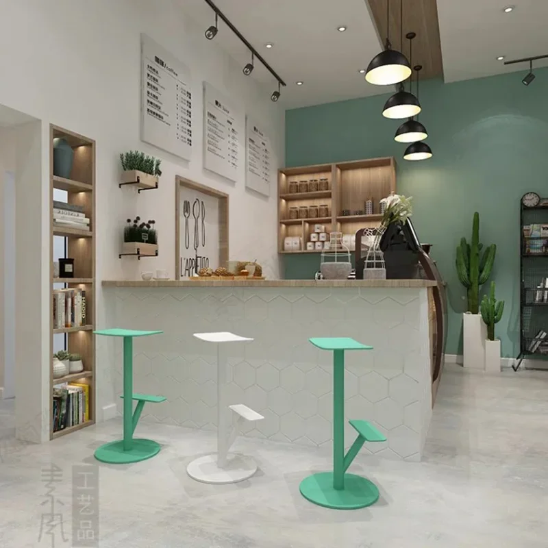 Kedai Kopi Kursi Bar Modern Sederhana Nordic Bistro Counter Kursi Bar Desain Logam Kursi Salle A Manger Perabot Restoran