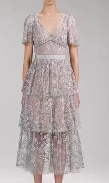 

Sequined Jacket and Pink Pleat Midi Skirt Set 2024 Spring New Collection Women Apricot Tweed Long Sleeve V-neck Shining