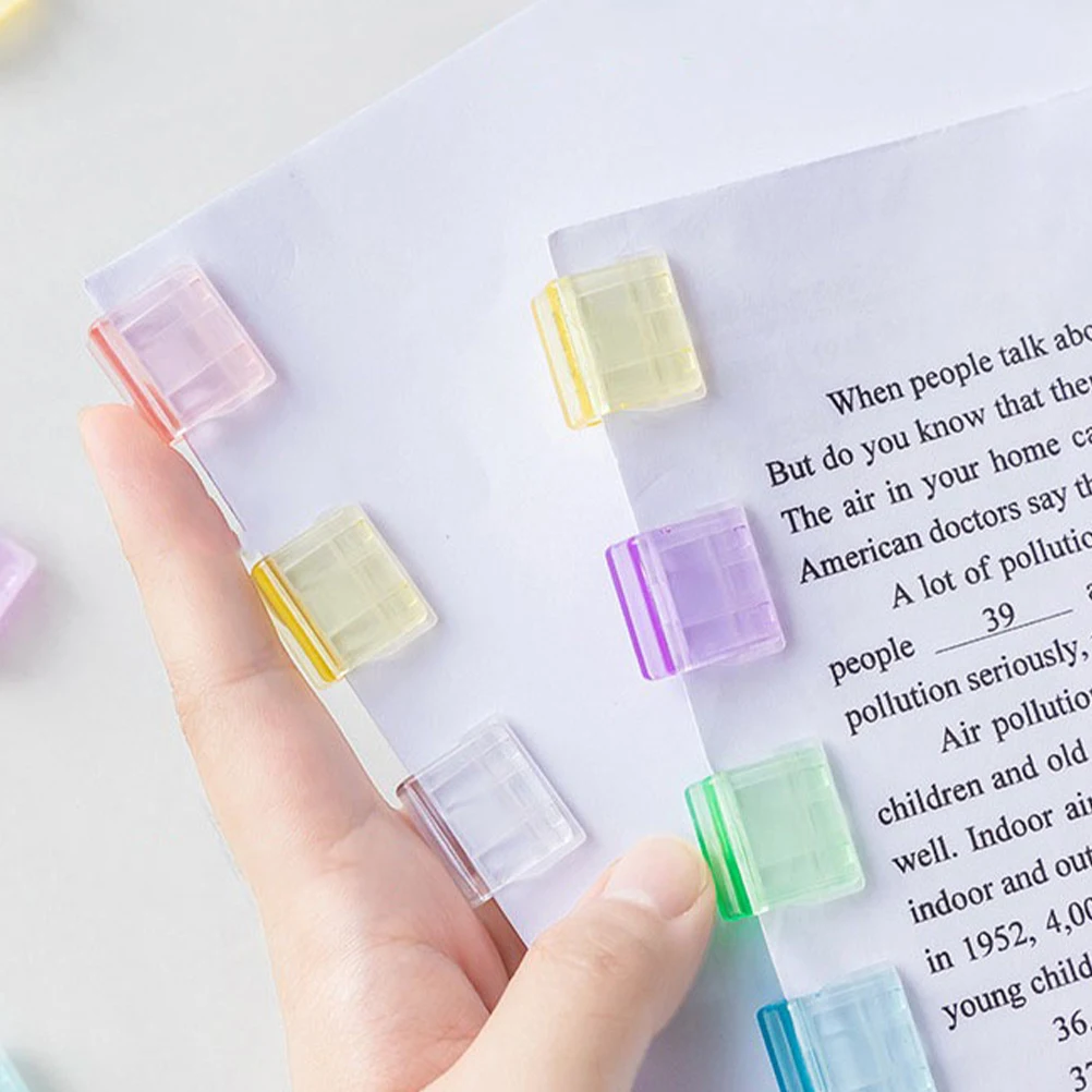 

50Pcs Durable Plastic Binder Clips MultiPurpose Document Holders Cute Office Accessories For Efficient Sorting
