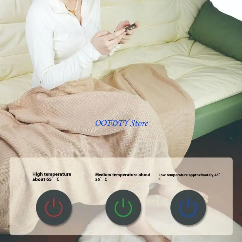 

367A Winter Wearable Electric Heated Blanket 3 Modes Adjustment USB Powered Heat Mat