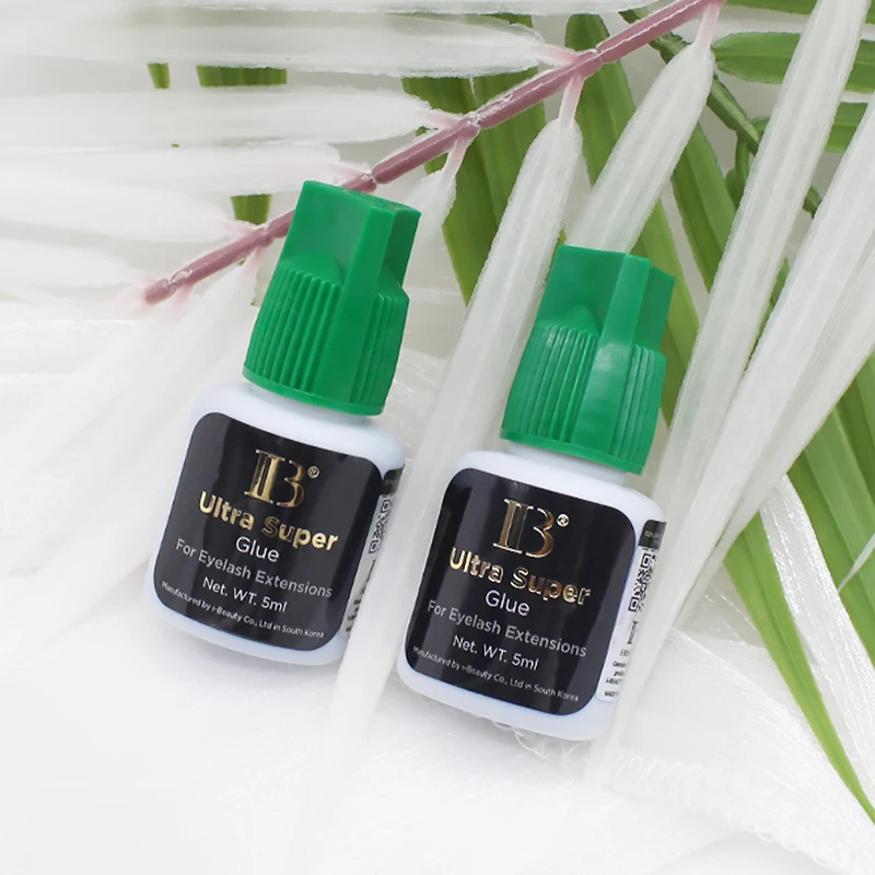 IBeauty-pegamento de extensión de pestañas Ultra Super, 5 botellas, suministros 2S, tapa verde, herramienta de maquillaje adhesiva más fuerte, apertura de ojos más rápida, Corea