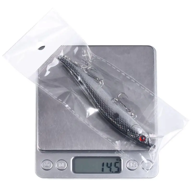 Sinkender Minnow-Angelköder 12cm 13,6g mit 3D-realistischen Augen, Hartköder für Süß- und Salzwasser Raubfischangeln – Detail 8