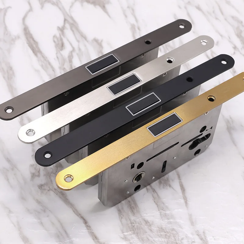 European Standard 7255 Magnetic Silent Lock Body Thickened StainlessSteel Panel Magnetic Square Tongue Lock Body Multiple Colors