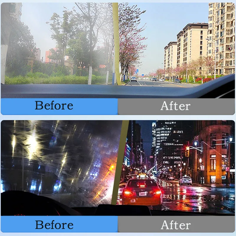 Car Glass Oil Film Remover Polishing Compound Windshield Cleaner Glass Oil Paste Film Removal Cream Clear Window Auto Detailing