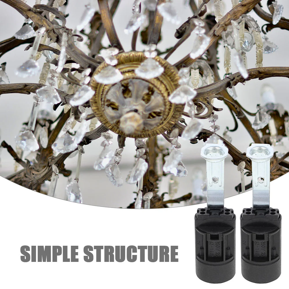 6 Pcs Lamp Holder Sockets Parts Light Bulb Bracket Outlet Replacement Repair Copper E14