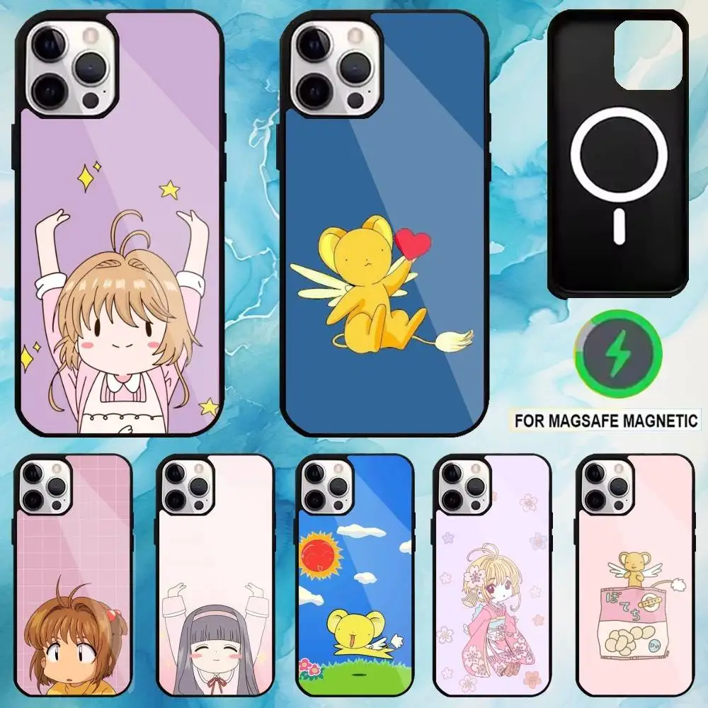 

Card C-Captor Anime S-Sakura Phone Case For iPhone17,16,15,14,13,12,11 Plus,Pro Max Magnetic For Magsafe Wireless Charging