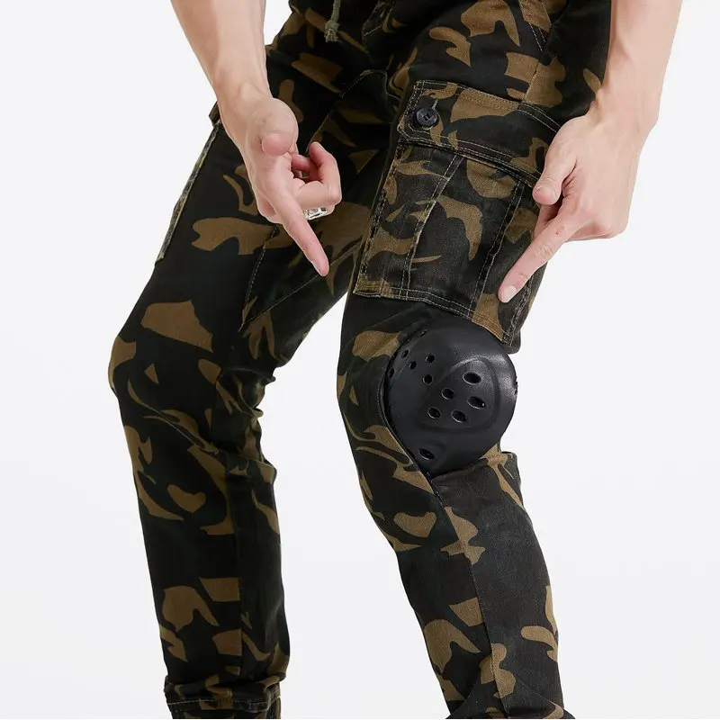 

2026 Fashion Men's Motorcycle Riding Pants with Upgraded Protective Gear, Multi-Pocket Cuffed Anti-Fall Workwear