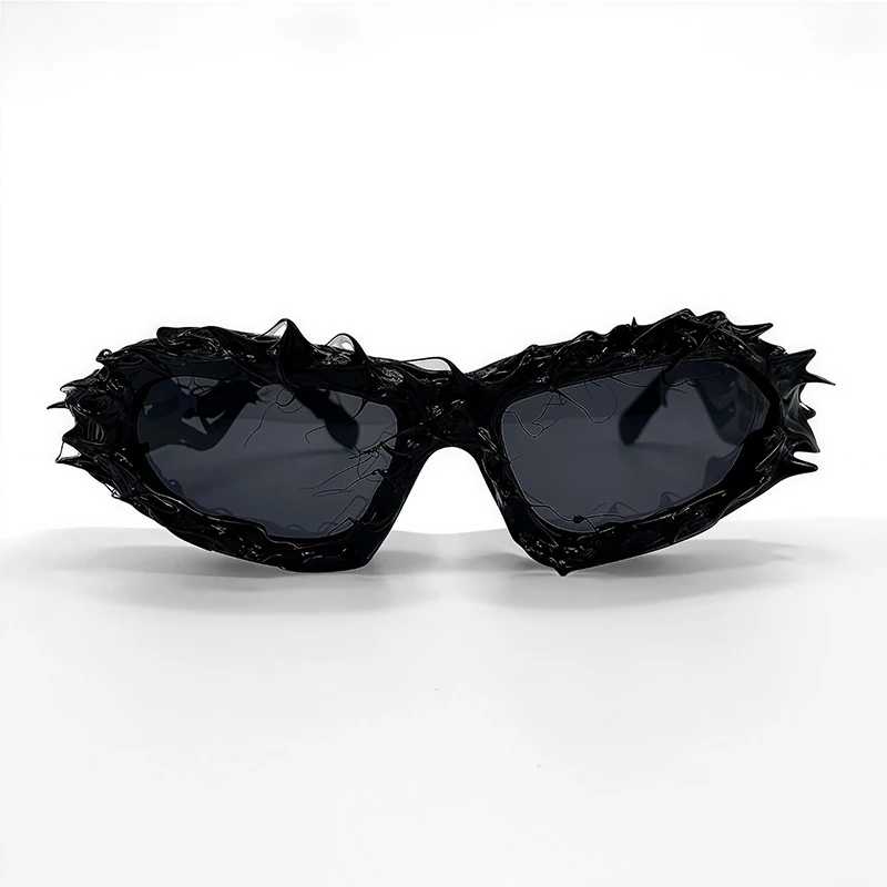New Unique Fashion Hip Hop Y2K Sunglasses Women And Men Sports Twisted Sun Glasses Female Party Shades Retro Sunscreen Eyewears