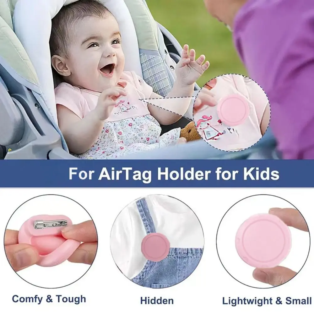 Invisible Pin Tracker Device Case Waterproof Full Protection Locator Holder Silicone Shock-proof Protective Cover for Airtag